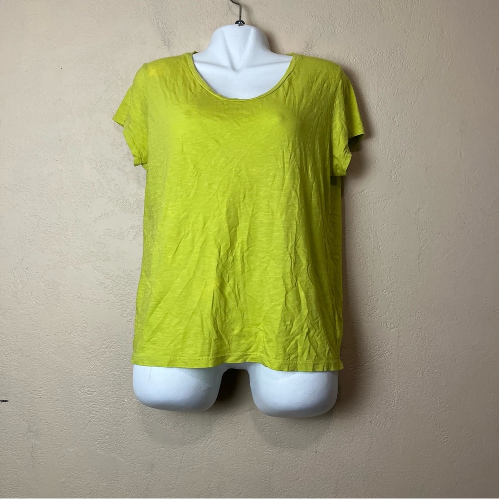 5/$30 New directions weekend women short sleeve‎ classic comfort green top large - Picture 3 of 16